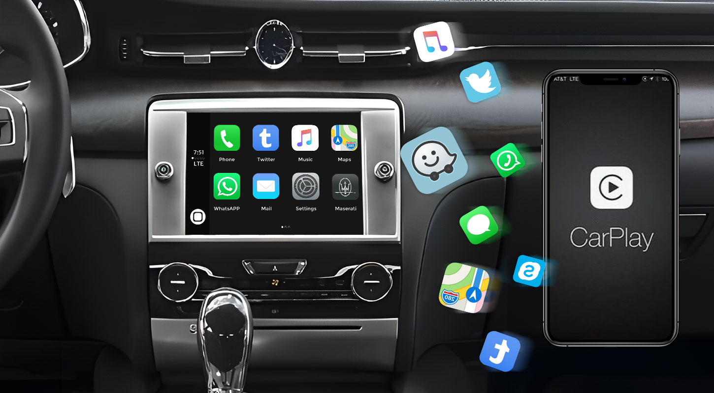 CarPlay Original Screen Upgrade Wireless Android CarPlay Module for Maserati Ghibli Quattroporte 2016