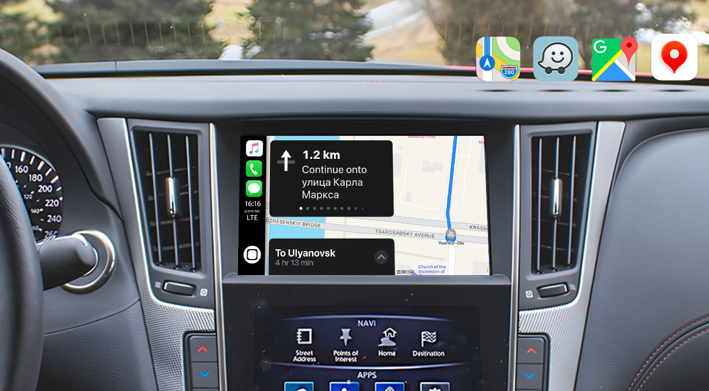 7 inch Wireless CarPlay is 100% compatible for Infiniti Q50L 2020