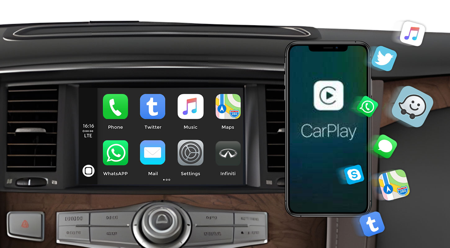 Original System Adapter Wireless CarPlay Android Auto Interface For Infiniti CarPlay