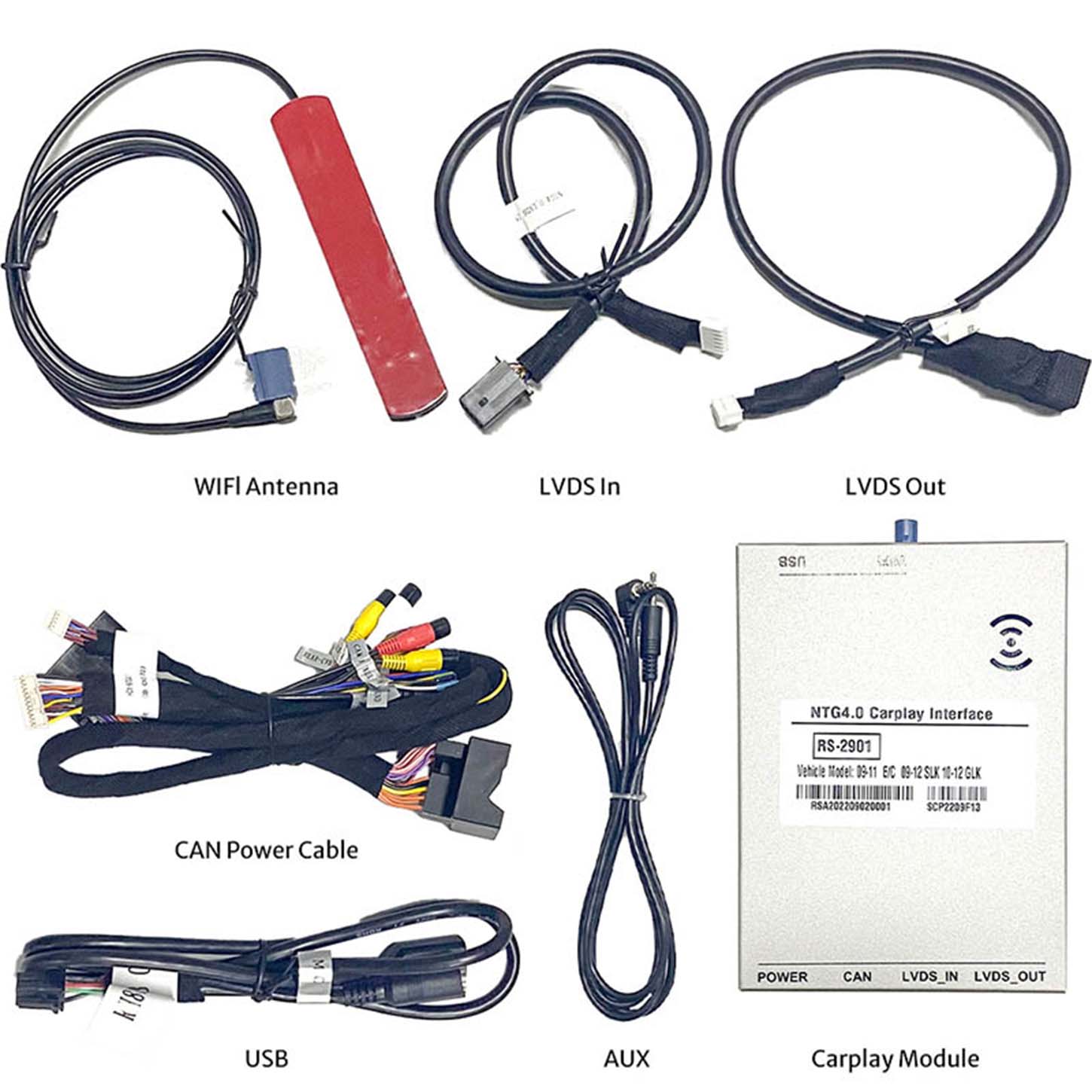 Wireless CarPlay with Reverse CarPlaymera Module for Mercedes Benz GLK NTG4.0 E C SLK